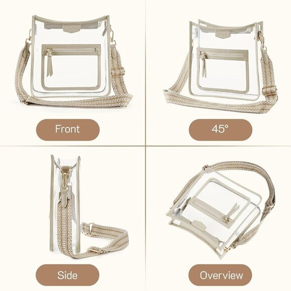 Clear Crossbody Bags for Women Stadium Approved Clear Purse for Concert Transpar - Picture 7 of 8